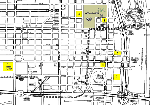 Map of Downtown St. Louis